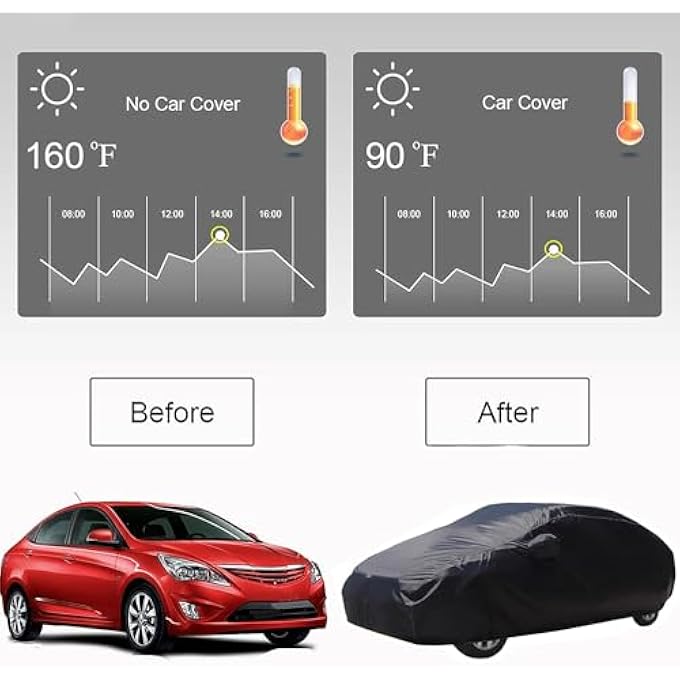 INDIVIDUAL CAR COVER FOR FIAT 500 SPORT 2016-2020, FULL COVER MADE OF OXFORD FABRIC, COTTON LINING, SILVER - Image 3